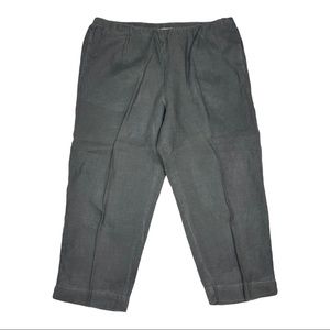 Pure J Jill Linen Gray Slim Crops Capri Pants Women's Size M